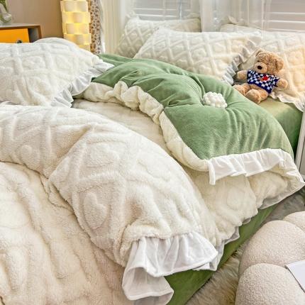 91家纺网 家纺一手货源 找家纺 （总）澳梵 2023新款塔芙绒韩版四件套