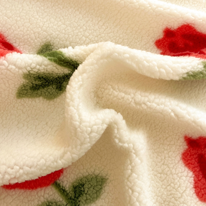 91家纺网 家纺一手货源 找家纺 澳梵 2022新款小颗粒美丽绒牛奶绒四件套 清晨玫瑰