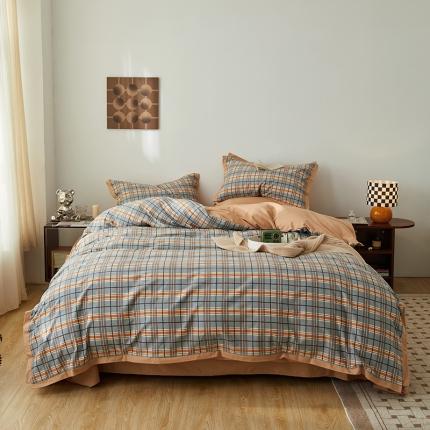 91家纺网 家纺一手货源 找家纺 （总）时年 2022新款生态磨毛飞边款四件套