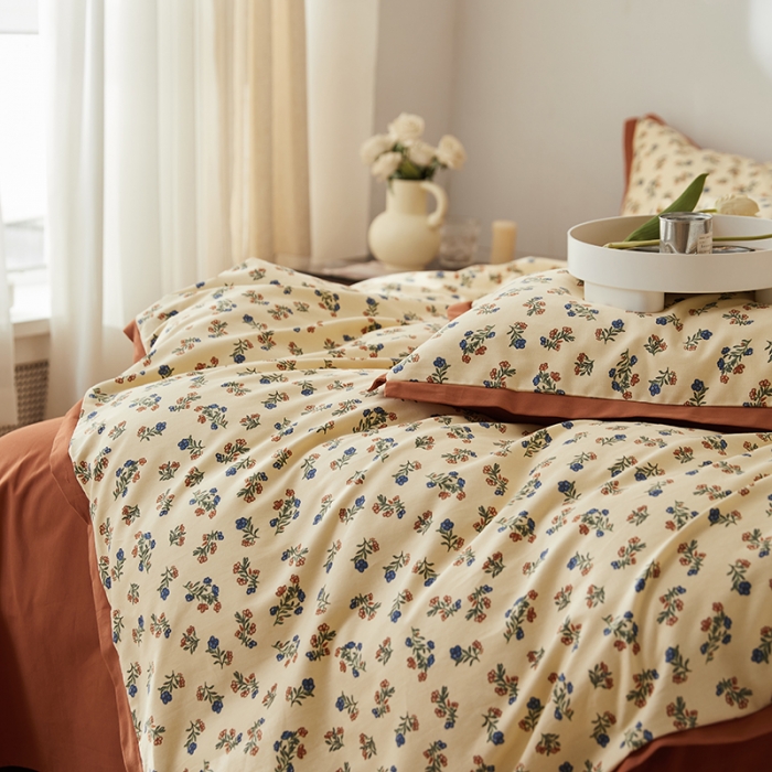 91家纺网 家纺一手货源 找家纺 （总）时年 2022新款生态磨毛飞边款四件套