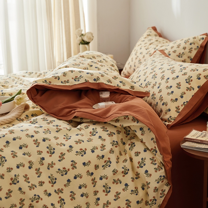 91家纺网 家纺一手货源 找家纺 （总）时年 2022新款生态磨毛飞边款四件套