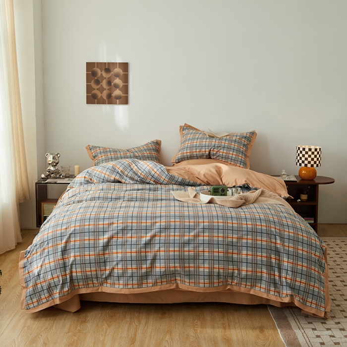 91家纺网 家纺一手货源 找家纺 时年 2022新款生态磨毛飞边款四件套 丰年