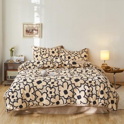 时年 2022新款生态磨毛飞边款四件套 洛神