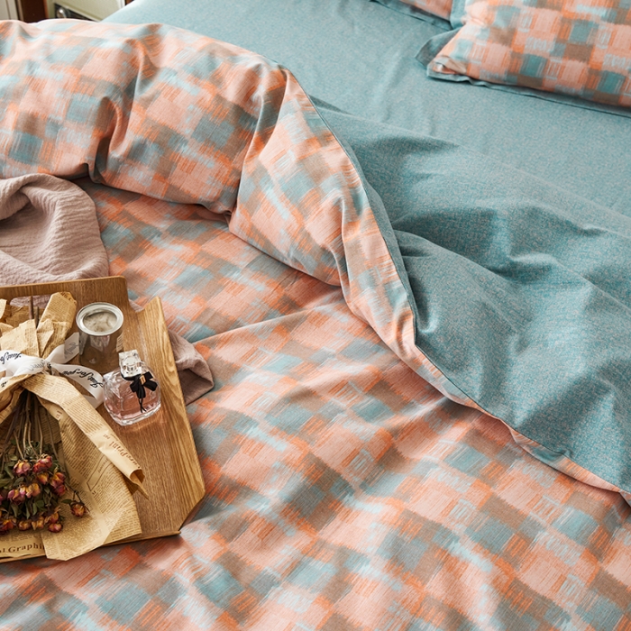 91家纺网 家纺一手货源 找家纺 时年 2022新款生态磨毛飞边款四件套 千帆