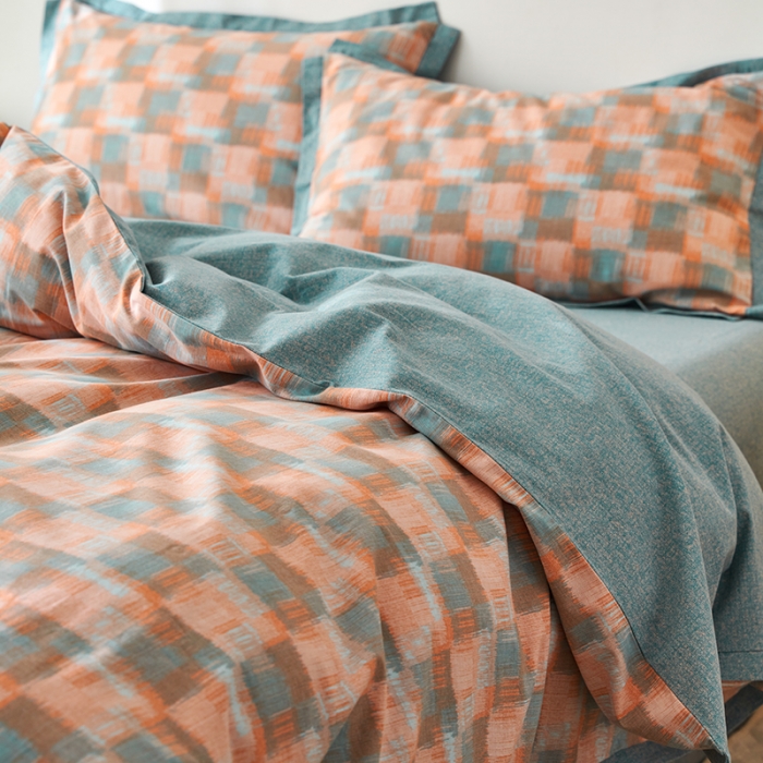 91家纺网 家纺一手货源 找家纺 时年 2022新款生态磨毛飞边款四件套 千帆