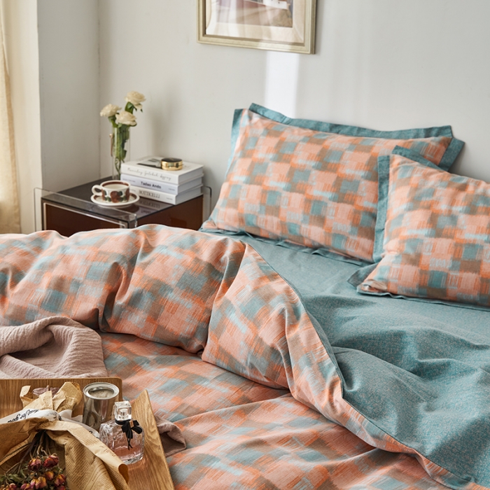 91家纺网 家纺一手货源 找家纺 时年 2022新款生态磨毛飞边款四件套 千帆