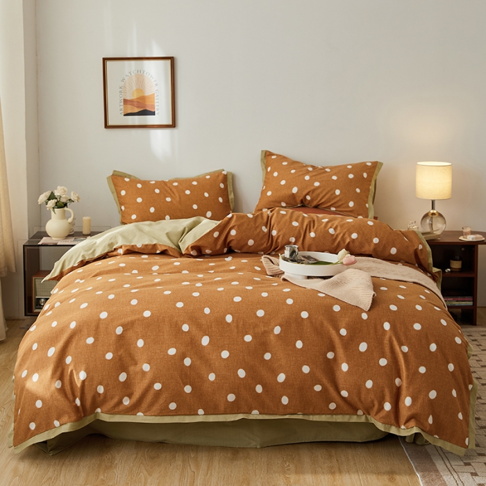 91家纺网 家纺一手货源 找家纺 时年 2022新款生态磨毛飞边款四件套 望风