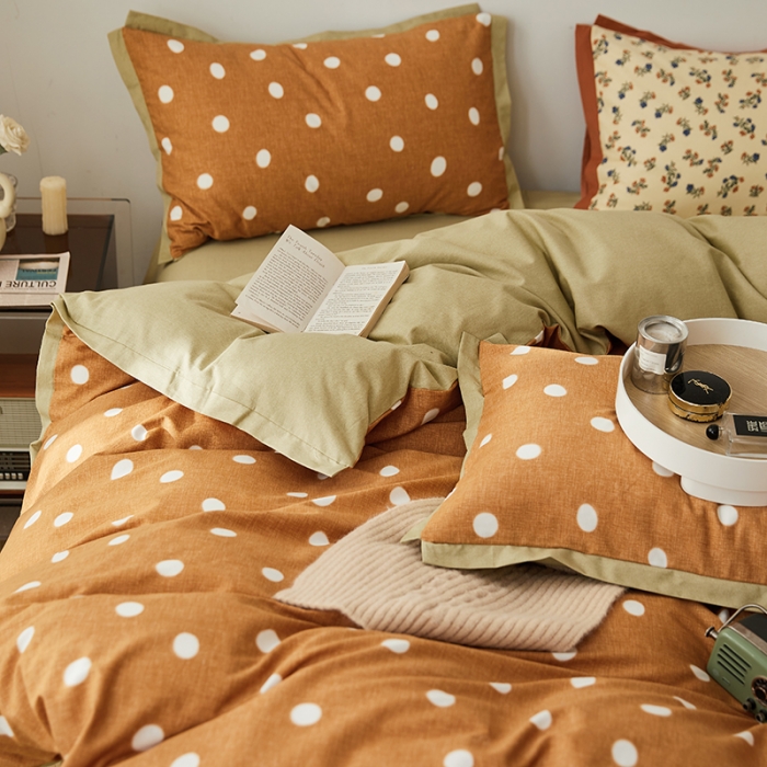 91家纺网 家纺一手货源 找家纺 时年 2022新款生态磨毛飞边款四件套 望风