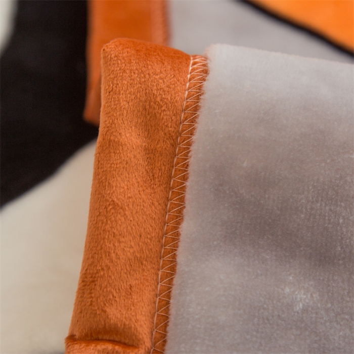 91家纺网 家纺一手货源 找家纺 凯轩毛毛毯毯子 大版花儿童云毛毯毯子 滑板熊  橘