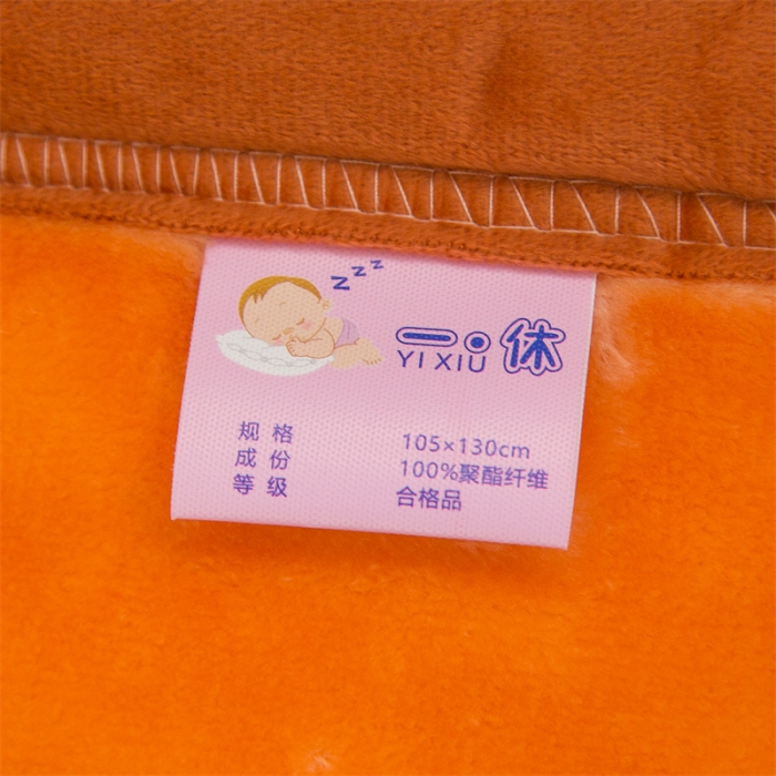 91家纺网 家纺一手货源 找家纺 凯轩毛毛毯毯子 大版花儿童云毛毯毯子 滑板熊  橘