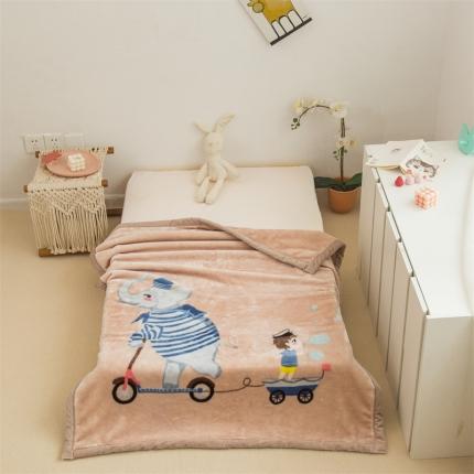 凯轩毛毛毯毯子 大版花儿童云毛毯毯子 快乐行  驼