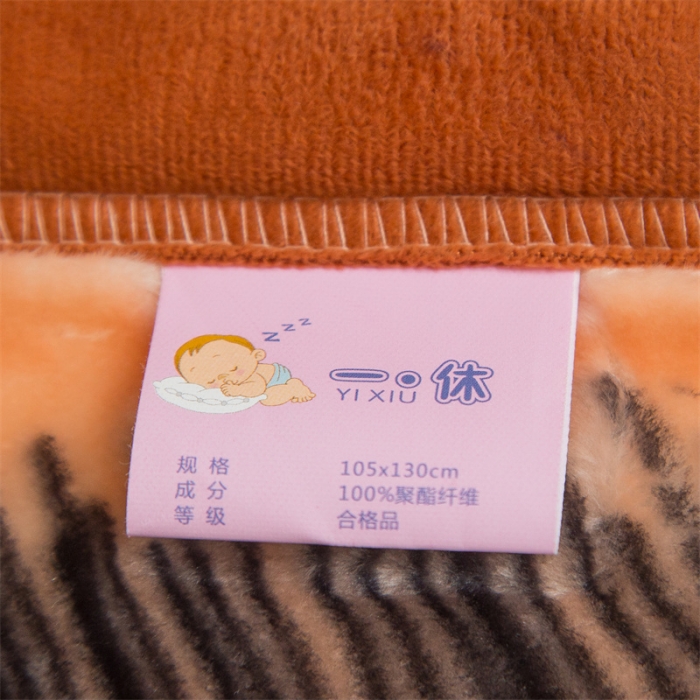 91家纺网 家纺一手货源 找家纺 凯轩毛毛毯毯子 大版花儿童云毛毯毯子 团聚 橘