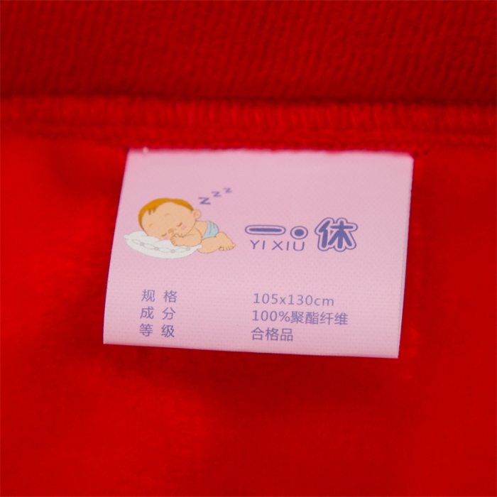 91家纺网 家纺一手货源 找家纺 凯轩毛毛毯毯子 大版花儿童云毛毯毯子 小飞猫  大红