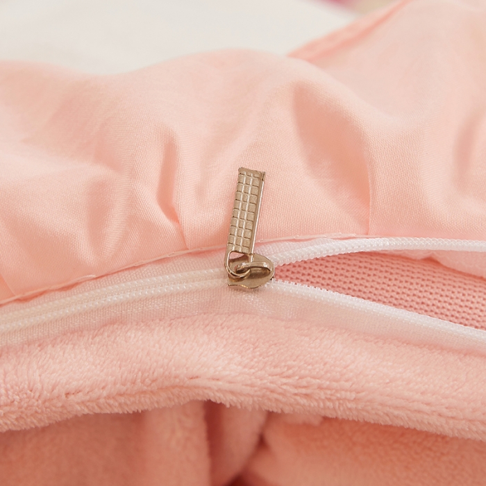 91家纺网 家纺一手货源 找家纺 泉欣直播网红款牛奶绒卡通毛巾绣四件套雪宝宝系列 雪宝宝-白粉