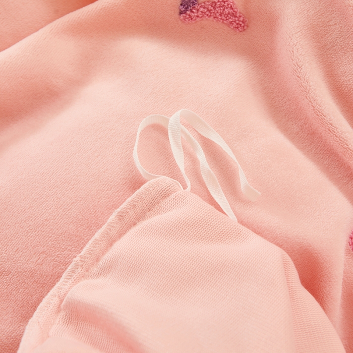 91家纺网 家纺一手货源 找家纺 泉欣直播网红款牛奶绒卡通毛巾绣四件套雪宝宝系列 雪宝宝-粉玉