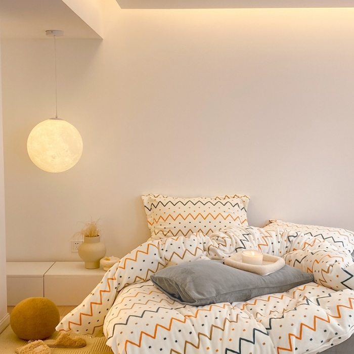 91家纺网 家纺一手货源 找家纺 时光里 2022新款230g正宗全消光印花牛奶绒四件套 艾维-米