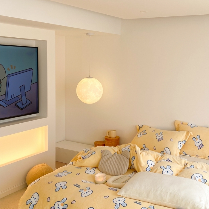 91家纺网 家纺一手货源 找家纺 时光里 2022新款230g正宗全消光印花牛奶绒四件套 乖乖兔