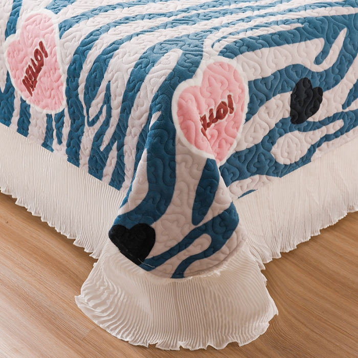 91家纺网 家纺一手货源 找家纺 （总）迷仙巢 2022新款牛奶绒床盖款