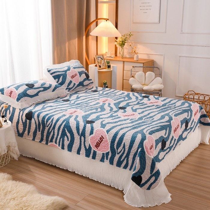 91家纺网 家纺一手货源 找家纺 迷仙巢 2022新款牛奶绒床盖款 爱的憧憬