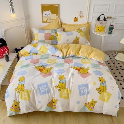 小芽家居 迪士尼全棉四件套 调皮维尼