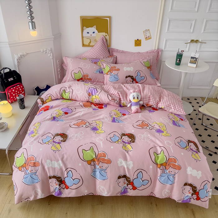 91家纺网 家纺一手货源 找家纺 小芽家居 迪士尼全棉四件套 迪士尼公主