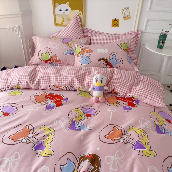 91家纺网 家纺一手货源 找家纺 小芽家居 迪士尼全棉四件套 迪士尼公主