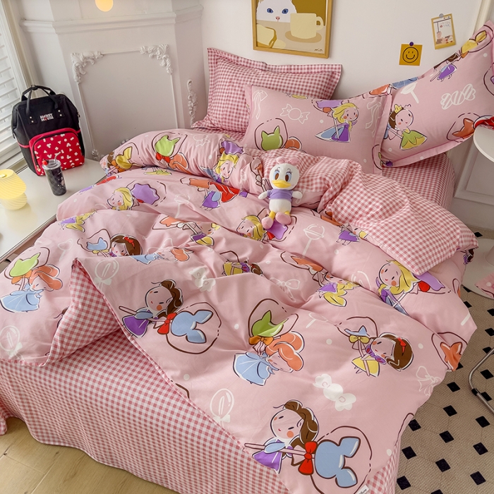 91家纺网 家纺一手货源 找家纺 小芽家居 迪士尼全棉四件套 迪士尼公主