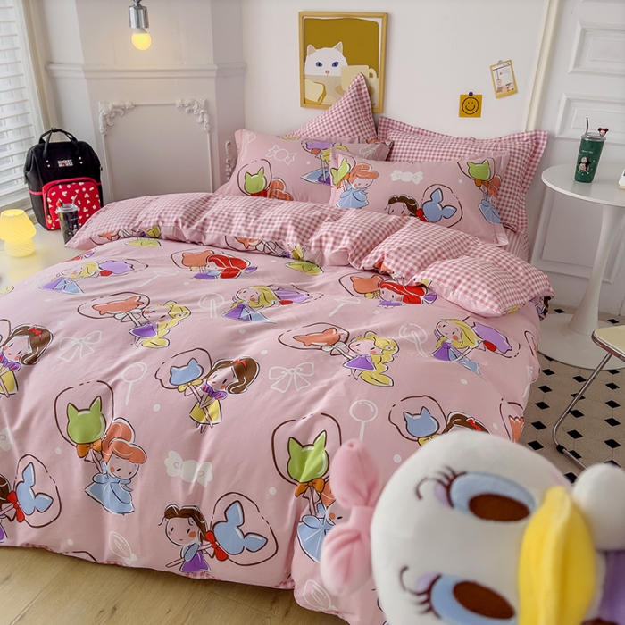 91家纺网 家纺一手货源 找家纺 小芽家居 迪士尼全棉四件套 迪士尼公主