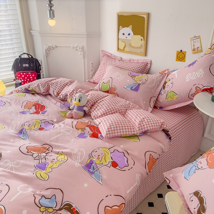 91家纺网 家纺一手货源 找家纺 小芽家居 迪士尼全棉四件套 迪士尼公主