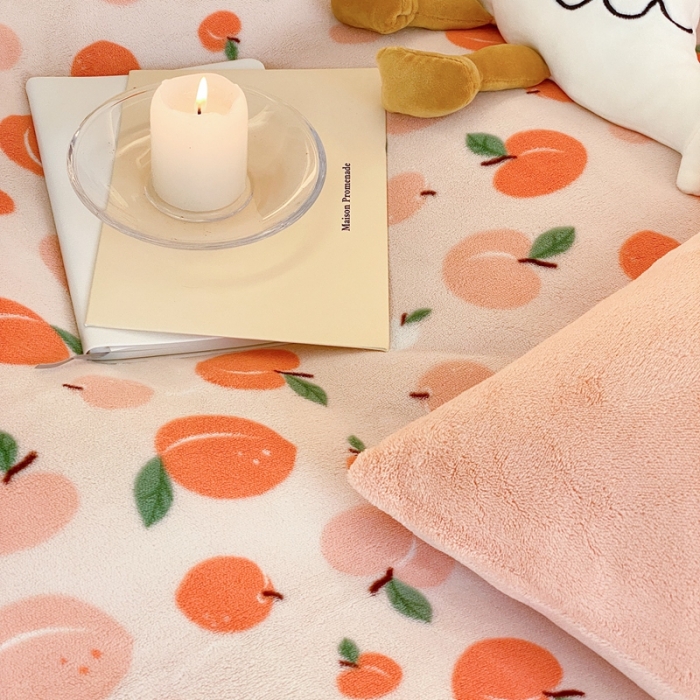 91家纺网 家纺一手货源 找家纺 时光里 2022新款230g正宗全消光印花牛奶绒四件套 蜜桃