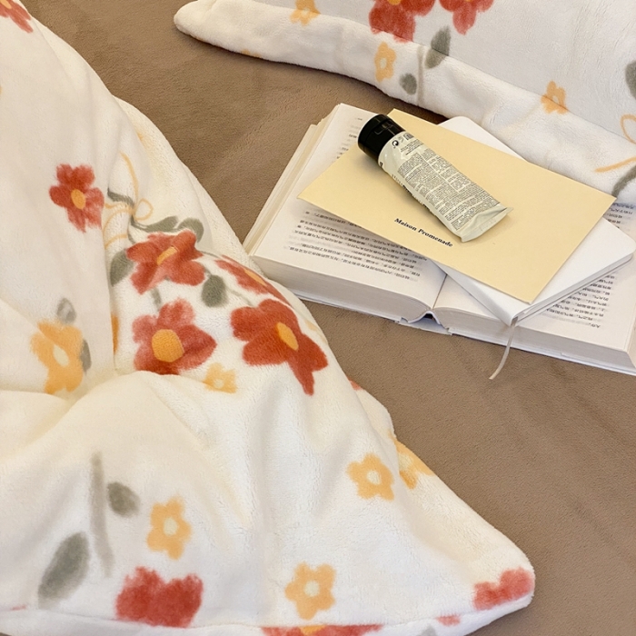 91家纺网 家纺一手货源 找家纺 时光里 2022新款230g正宗全消光印花牛奶绒四件套 莫奈