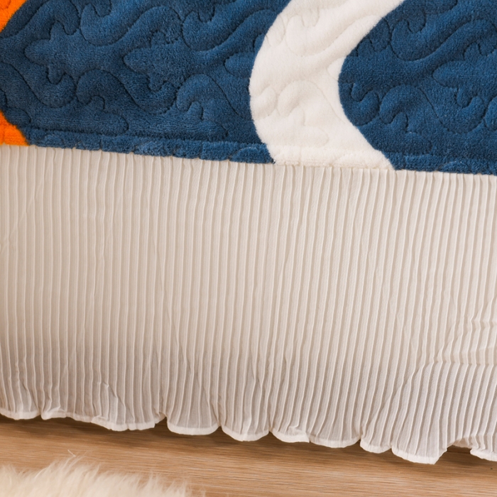 91家纺网 家纺一手货源 找家纺 迷仙巢 2022新款牛奶绒床盖款 心动