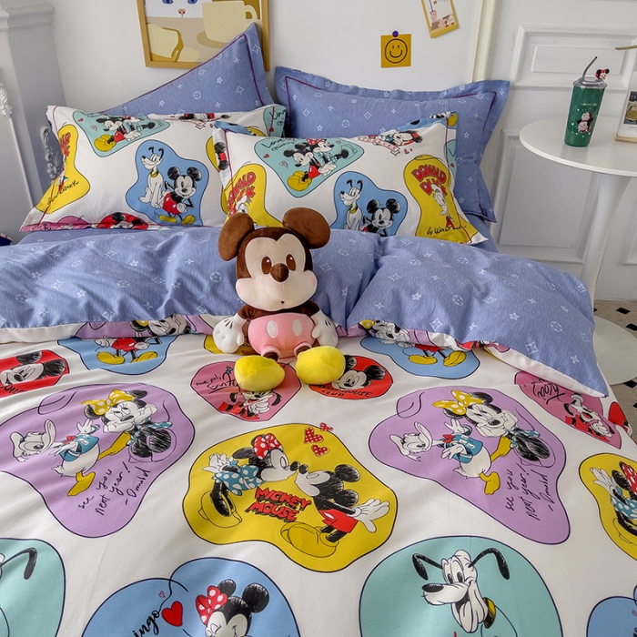 91家纺网 家纺一手货源 找家纺 小芽家居 迪士尼全棉四件套 快乐一家