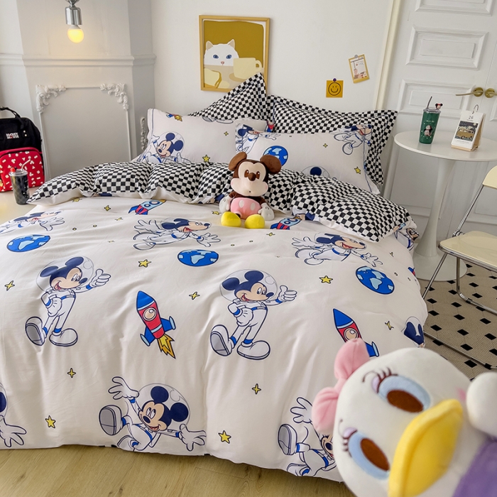 91家纺网 家纺一手货源 找家纺 小芽家居 迪士尼全棉四件套 太空米奇