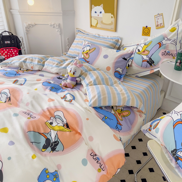 91家纺网 家纺一手货源 找家纺 小芽家居 迪士尼全棉四件套 音乐黛西