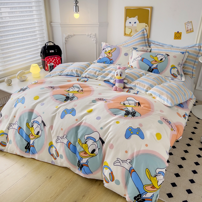 91家纺网 家纺一手货源 找家纺 小芽家居 迪士尼全棉四件套 音乐黛西