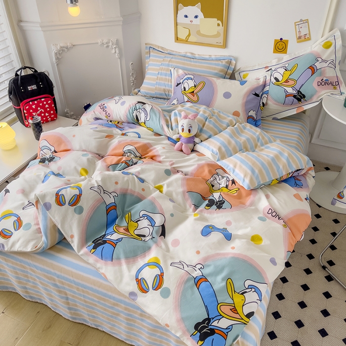 91家纺网 家纺一手货源 找家纺 小芽家居 迪士尼全棉四件套 音乐黛西