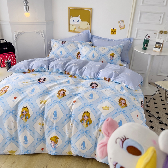 91家纺网 家纺一手货源 找家纺 小芽家居 迪士尼全棉四件套 美丽小公主