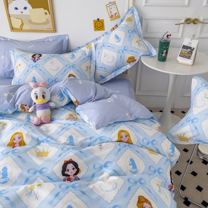 91家纺网 家纺一手货源 找家纺 小芽家居 迪士尼全棉四件套 美丽小公主