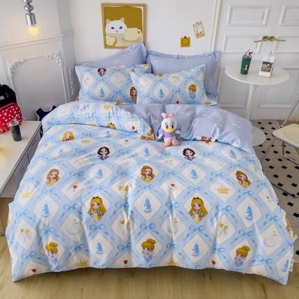 小芽家居 迪士尼全棉四件套 美丽小公主