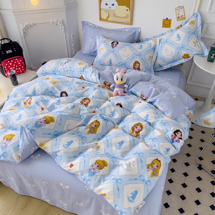 91家纺网 家纺一手货源 找家纺 小芽家居 迪士尼全棉四件套 美丽小公主