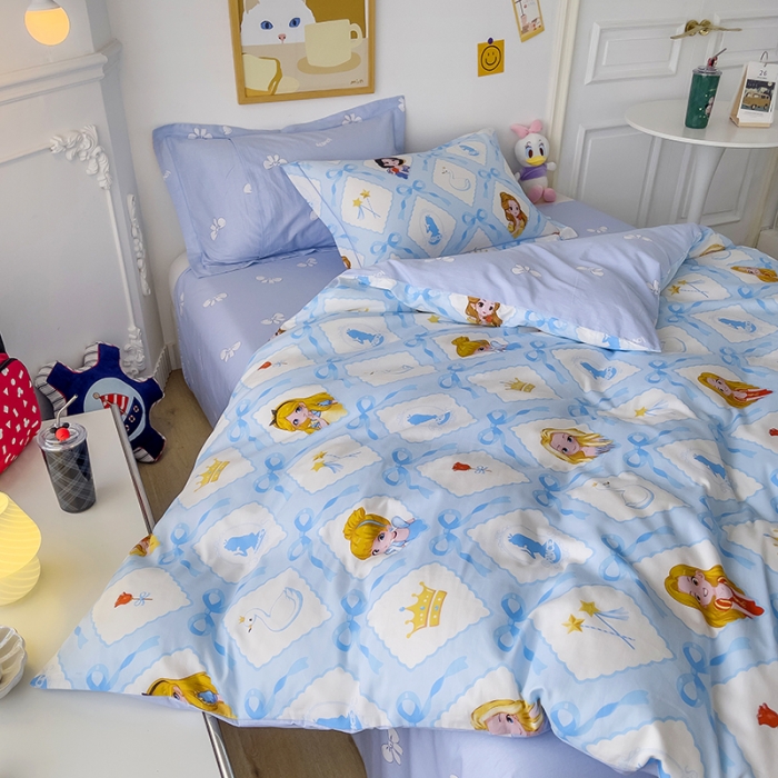 91家纺网 家纺一手货源 找家纺 小芽家居 迪士尼全棉四件套 美丽小公主