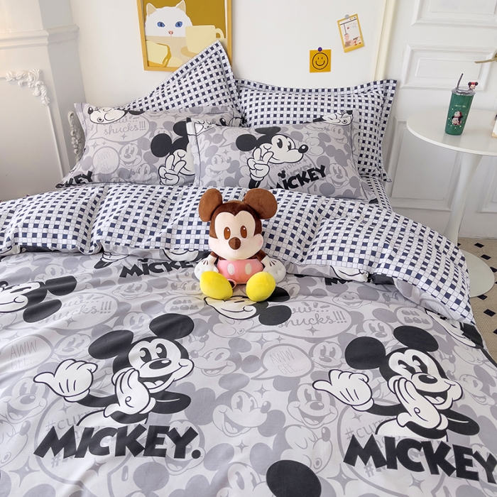 91家纺网 家纺一手货源 找家纺 小芽家居 迪士尼全棉四件套 ok米奇