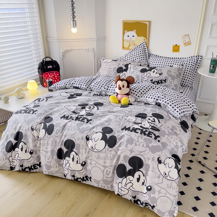 91家纺网 家纺一手货源 找家纺 小芽家居 迪士尼全棉四件套 ok米奇