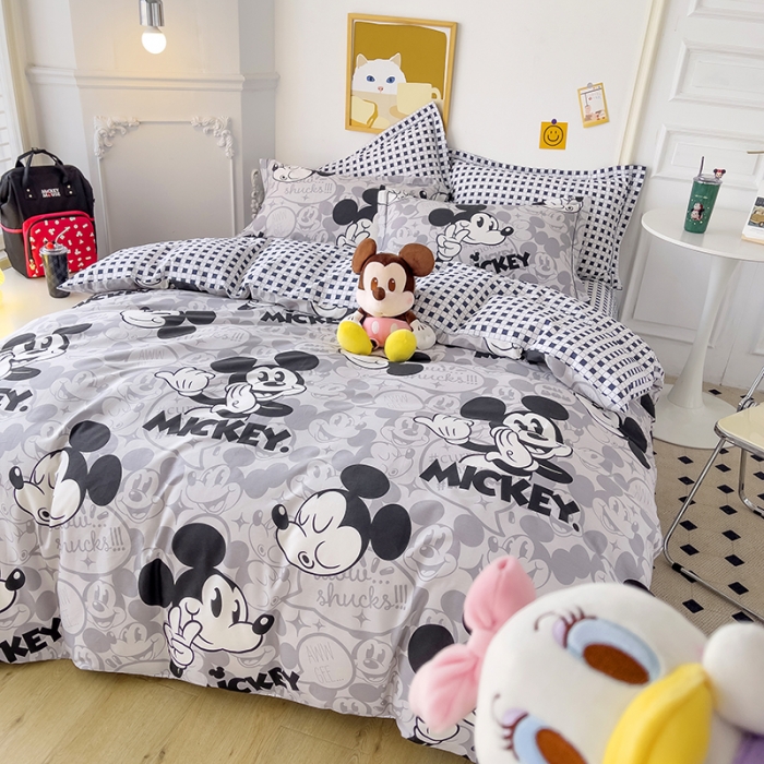 91家纺网 家纺一手货源 找家纺 小芽家居 迪士尼全棉四件套 ok米奇