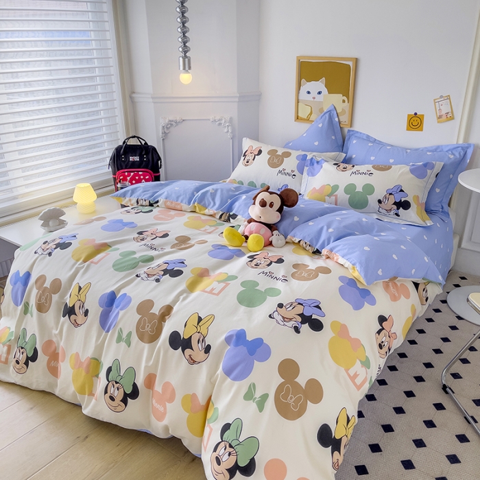 91家纺网 家纺一手货源 找家纺 小芽家居 迪士尼全棉四件套 爱美米妮