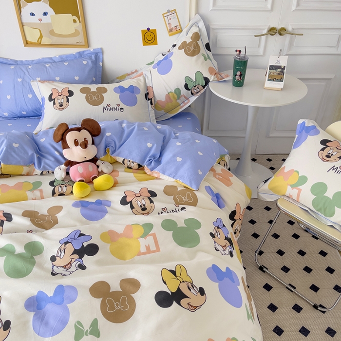 91家纺网 家纺一手货源 找家纺 小芽家居 迪士尼全棉四件套 爱美米妮