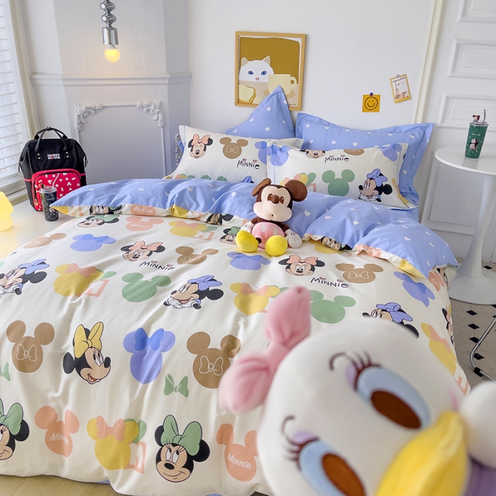 91家纺网 家纺一手货源 找家纺 小芽家居 迪士尼全棉四件套 爱美米妮
