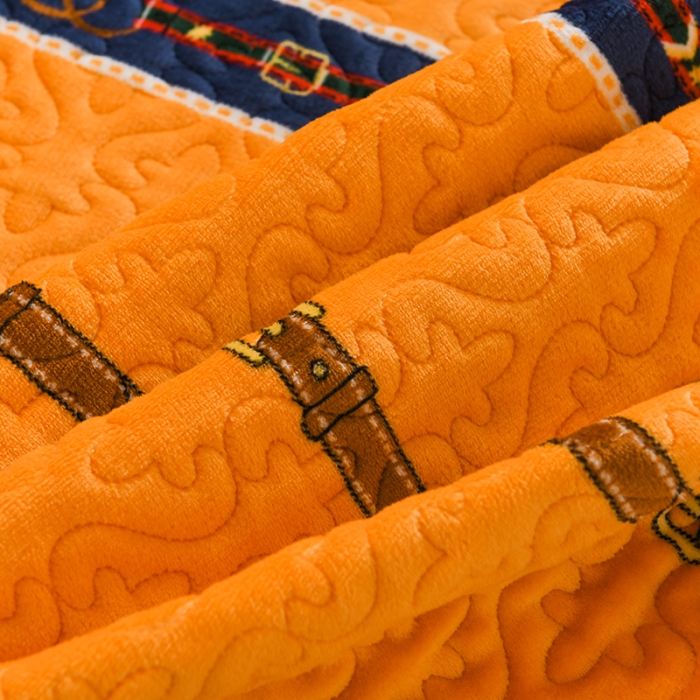 91家纺网 家纺一手货源 找家纺 迷仙巢 2022新款牛奶绒床盖款四件套 马到成功