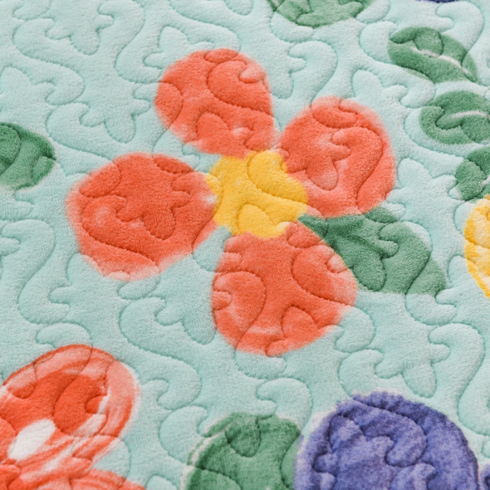 91家纺网 家纺一手货源 找家纺 迷仙巢 2022新款牛奶绒床盖款四件套 向阳花开